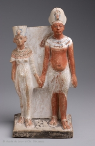 Akhénaton et Néfertiti 1345 antes de cristo, museo del louvre